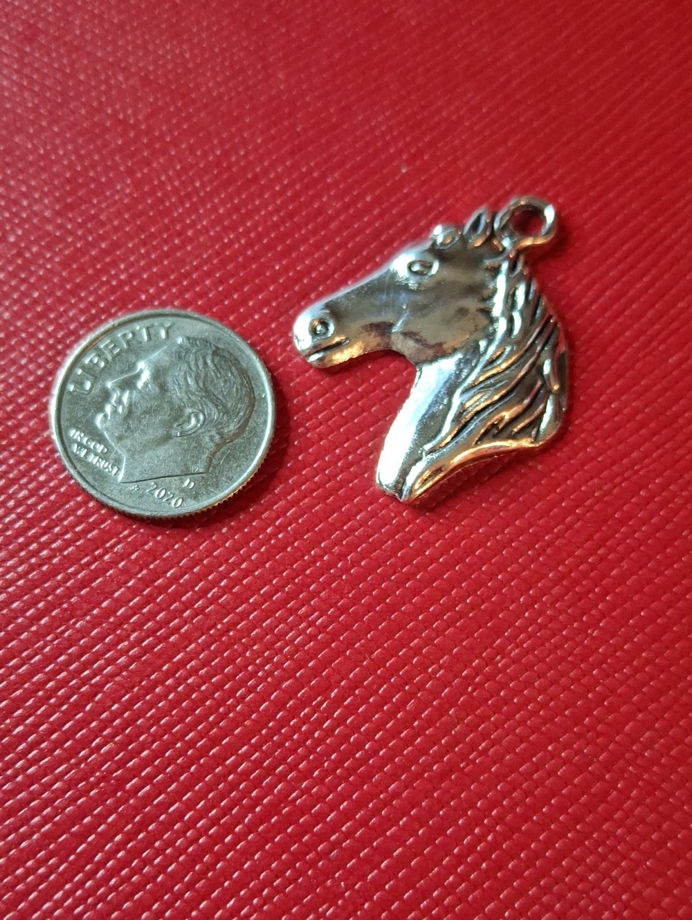 Horse Head Silver Tone Charm New